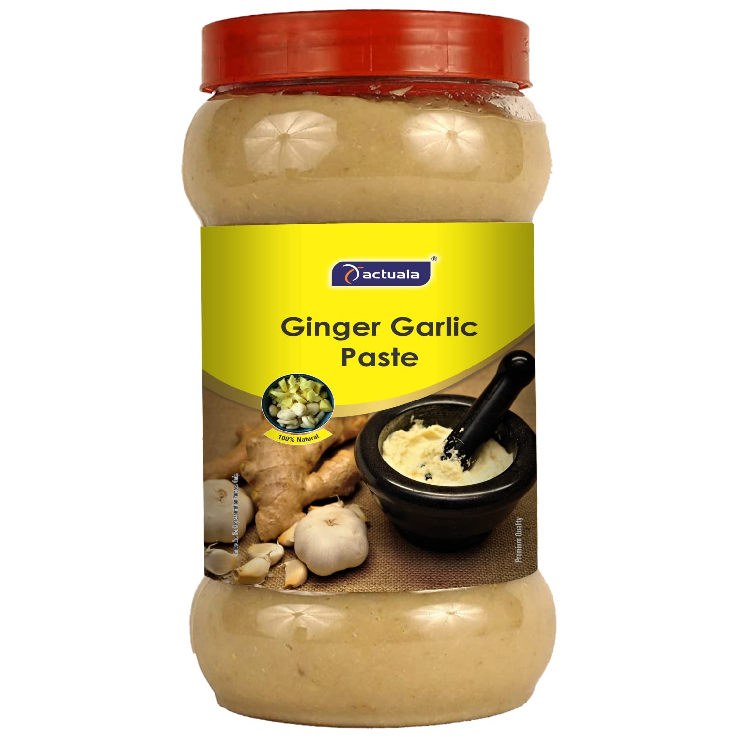 AACTUALA Natural Ginger Garlic Paste | No Preservatives | (1KG)