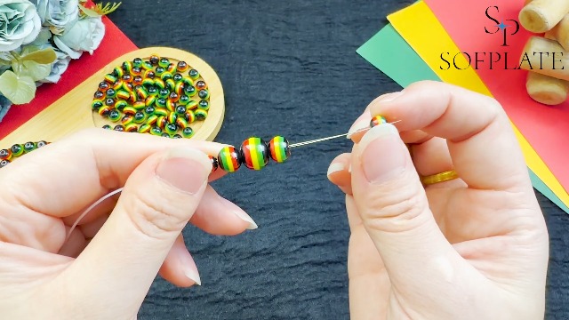 Amazon.com: SOFPLATE 200Pcs Jamaica Beads Striped Bead Bulk 8mm