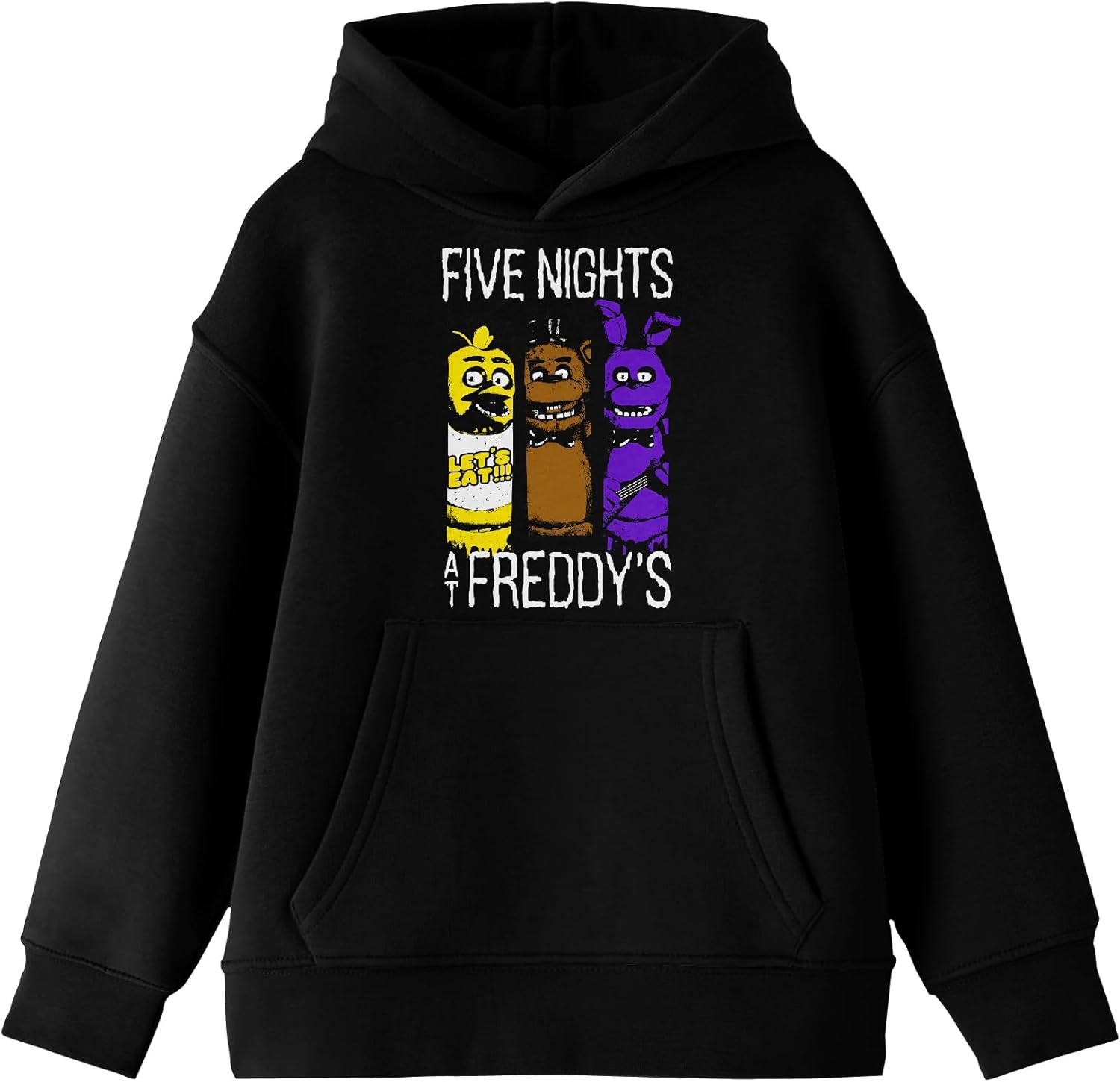 Bioworld Five Nights at Freddy's Character Panels Boy's Black Sweatshirt