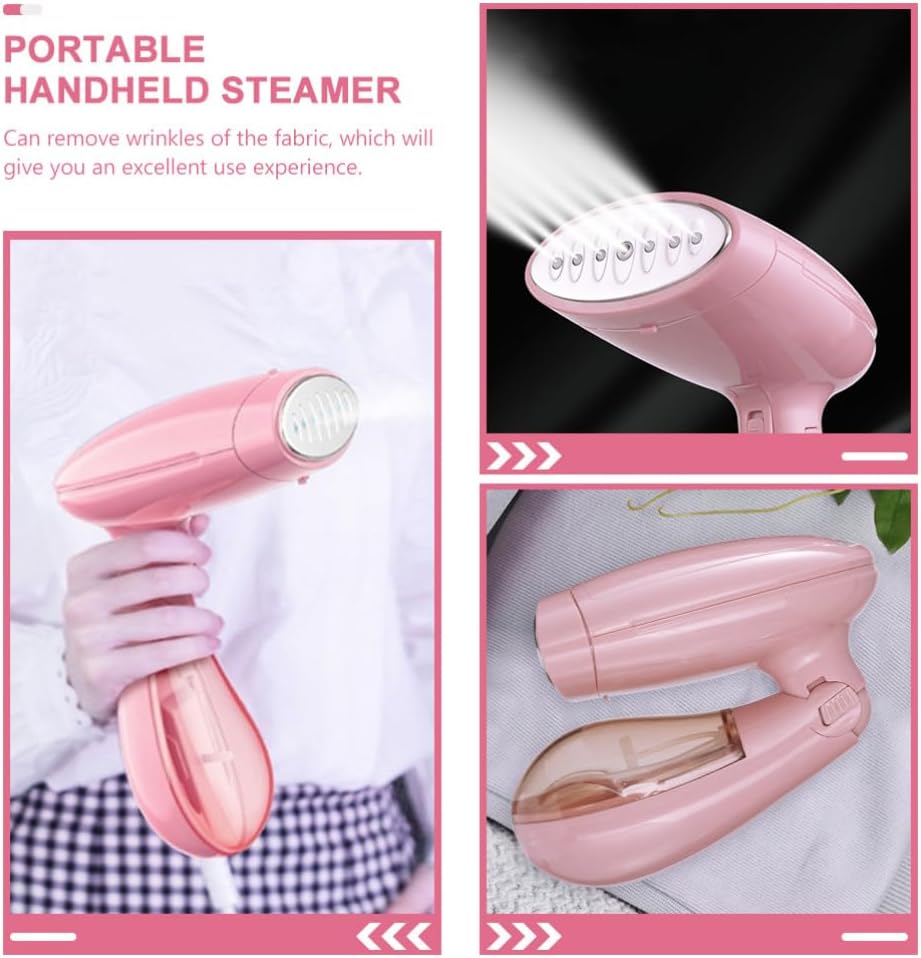 Cabilock Handheld Garment Steamer Travel for Clothes Curtains and More Safe for All Fabrics Detachable Water Tank for Continuous Steam Lightweight and Design