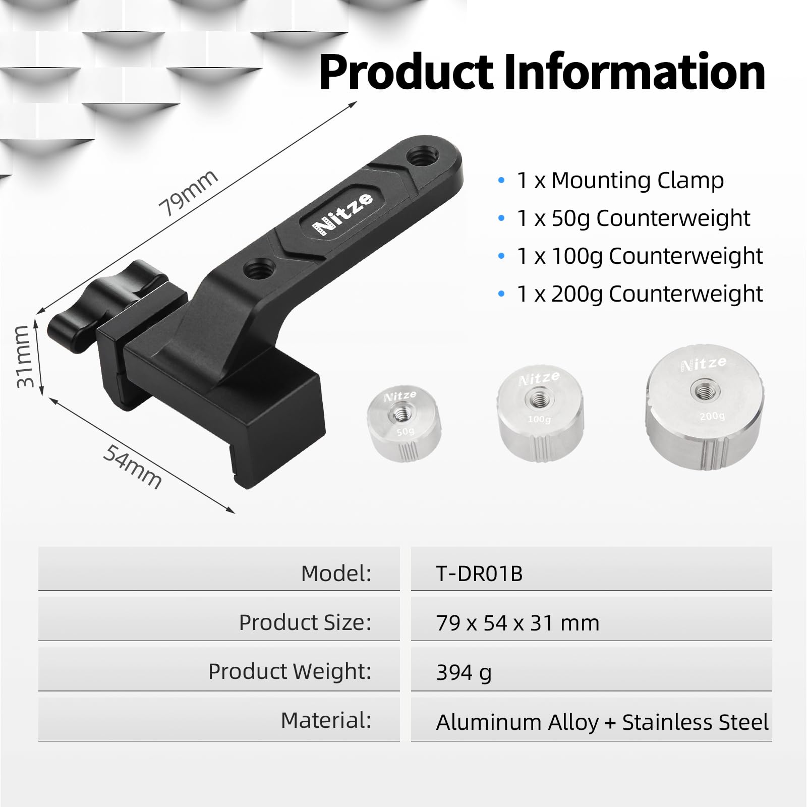 Amazon | Nitze ジンバルカウンターウェイトキット DJI RS 2/ RSC 2