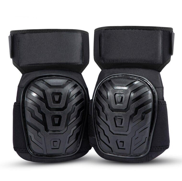 M.J COMFY-LIFE Professional Knee Pads for Work & Gardening - Heavy Duty Gel Cushioned Kneecap Protectors with Foam Padding - Durable Construction/Gardening Knee Pads for Men & Women (Black)