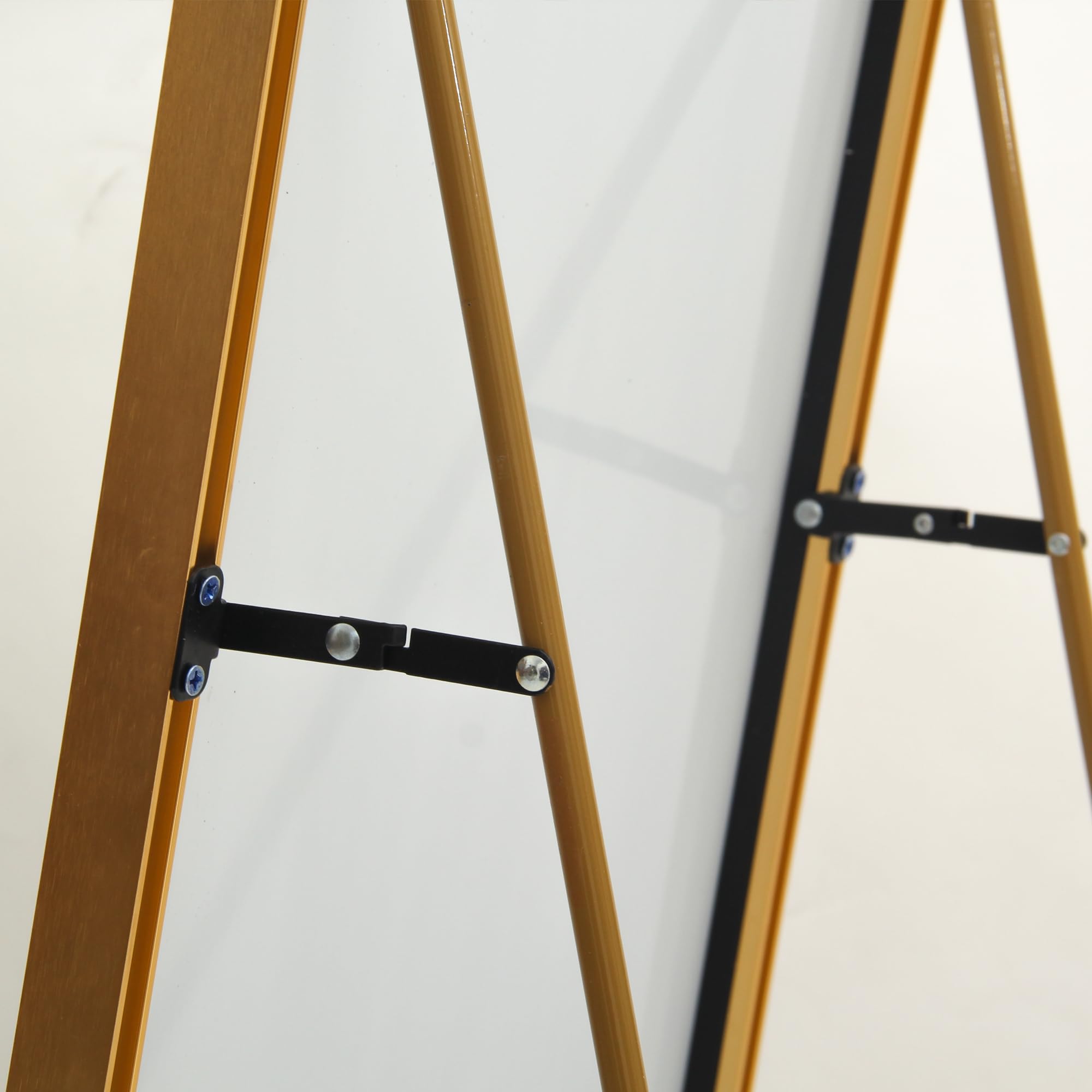 Specchio da Parete Lungo, Specchio da Terra Appendere con Cornice in Lega di Alluminio e Ganci Specchio a Figura Intera, Per Camera da Letto e Soggiorno(oro, rettangolo 162 x 53 cm)