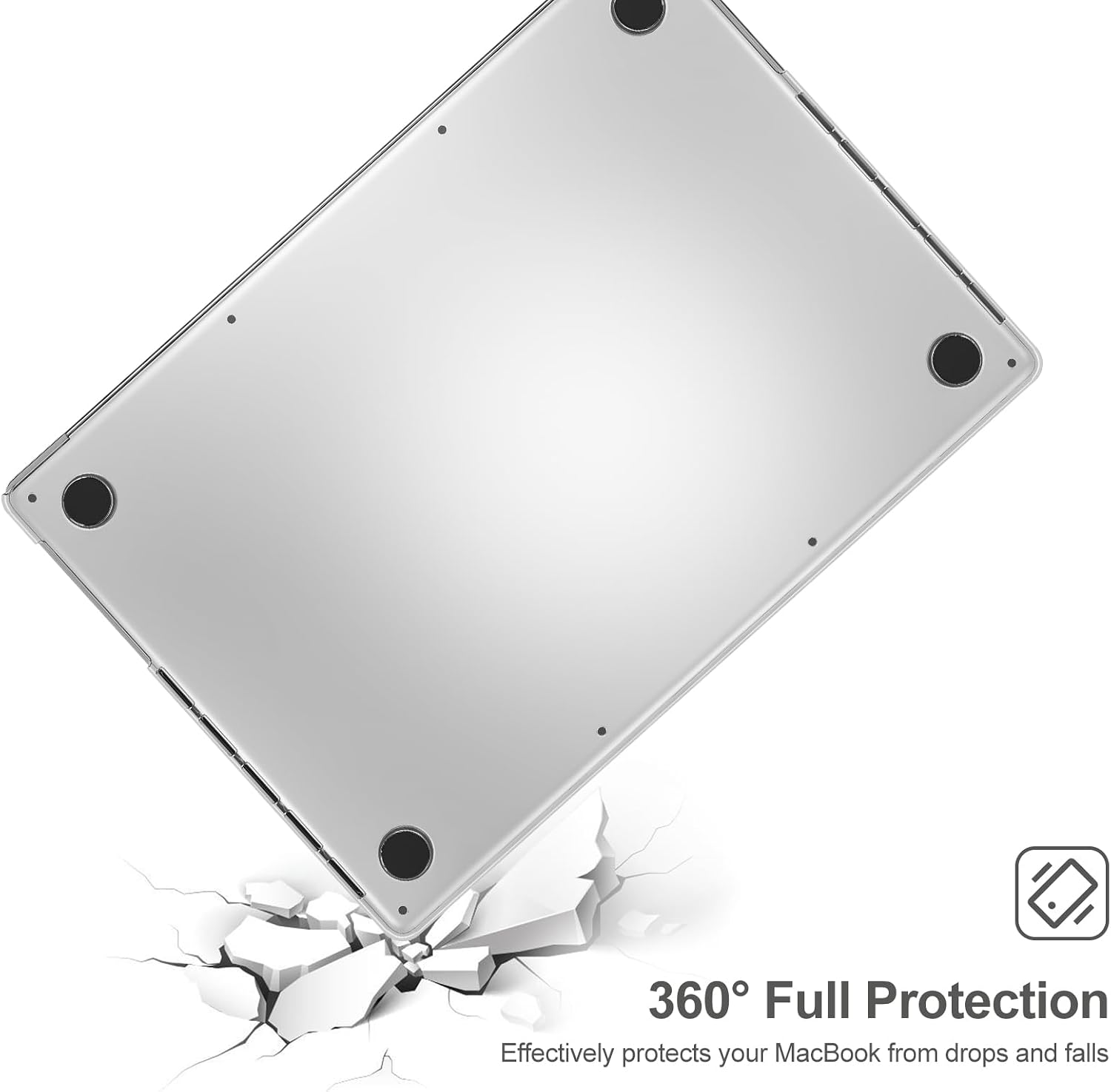 ProCase for MacBook Pro 16.2 Inch 2024 (M4 A3403 A3186)/Pro 16 2023 2022 2021 (M3 A2991 /M2 A2780 /M1 A2485), Translucent Hard Shell Cases Shockproof Cover for MacBook Pro 16" -Crystal