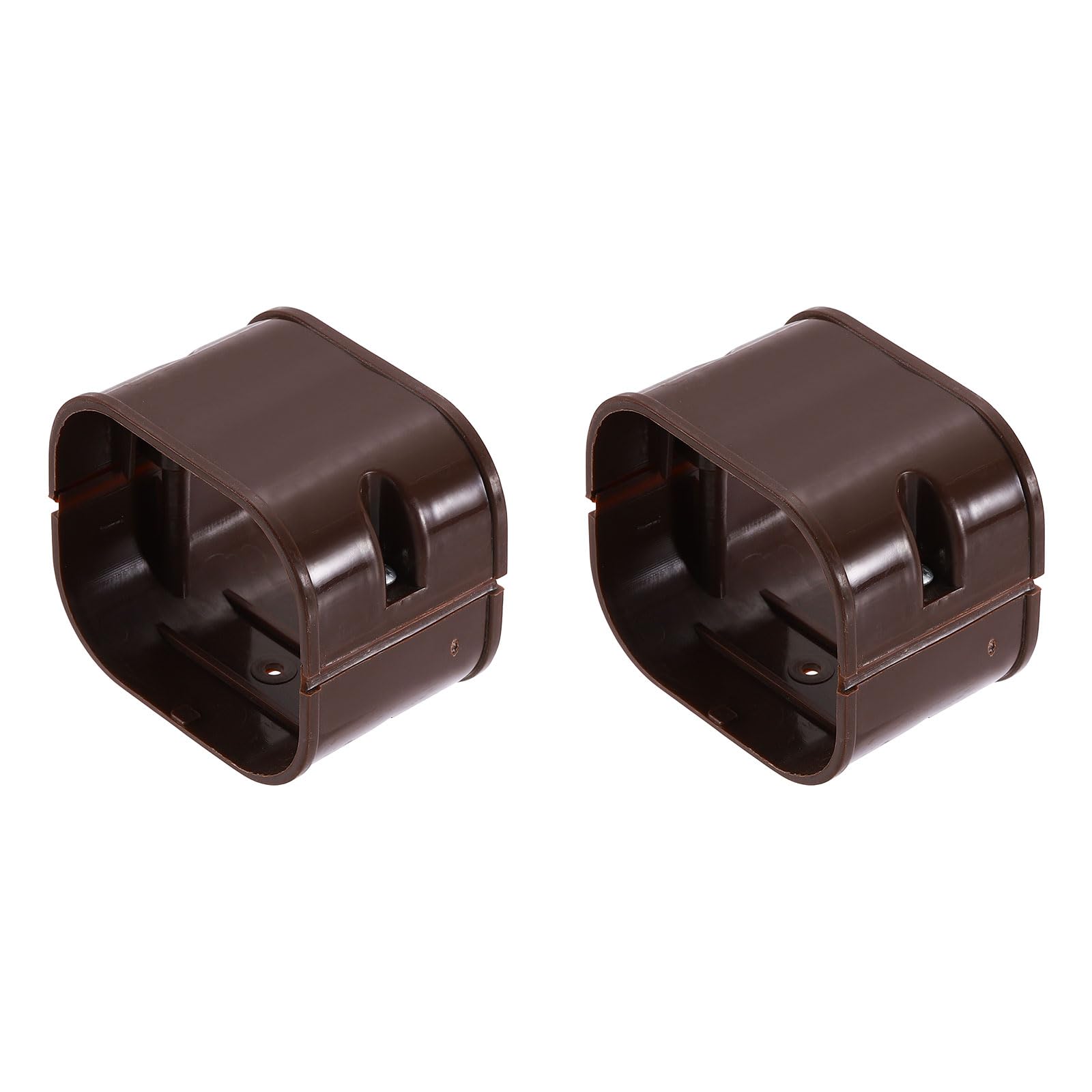 PATIKIL 3" PVC Decorative Line Cover, 2 Pack Line Cover Kit Tubing Parts Accessories for Air Conditioner Central AC Heat Pump (Coffee)