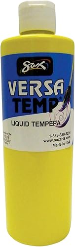 Sax Versatemp 1440696 - Pintura de témpera de cuerpo pesado amarillo primario 1 pinta