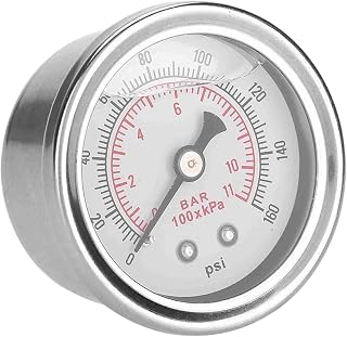 0-160 PSI/bar Car Fuel Pressure Regulator Gauge Liquid Fill Fuel/Oil Meter Pointer Dial Gauges Automotive Accessories