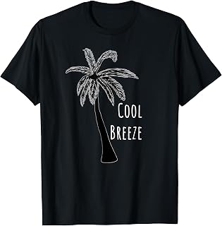 Breeze Cool Palm Tree Tropical Beach Island Coastal Ocean T-Shirt