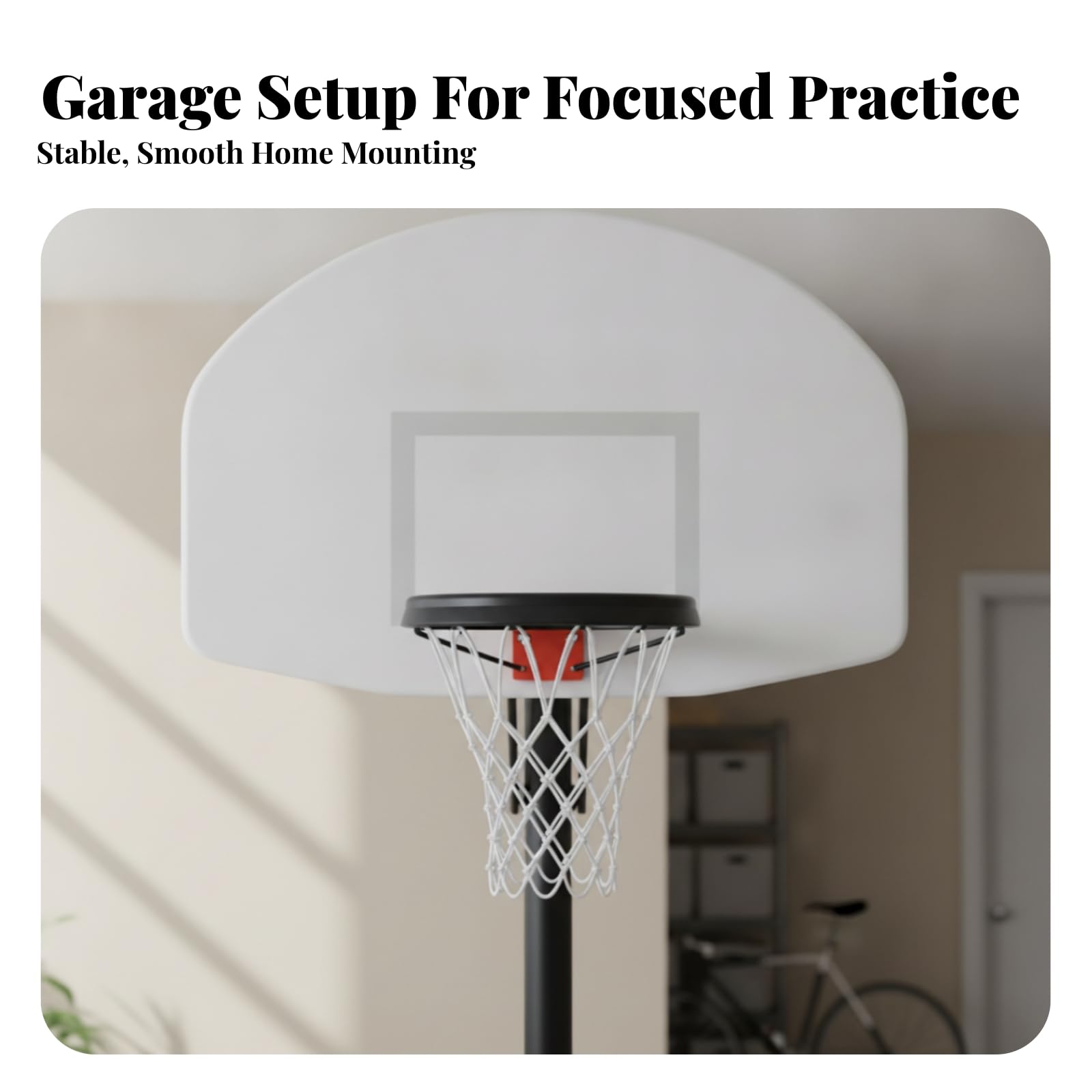 Anello da Basket con Rete Stabile | Struttura a Gancio Monopezzo, Appendibile, Bordo da Basket con Rete, per All'aperto, al Chiuso, Arancione Multicolore
