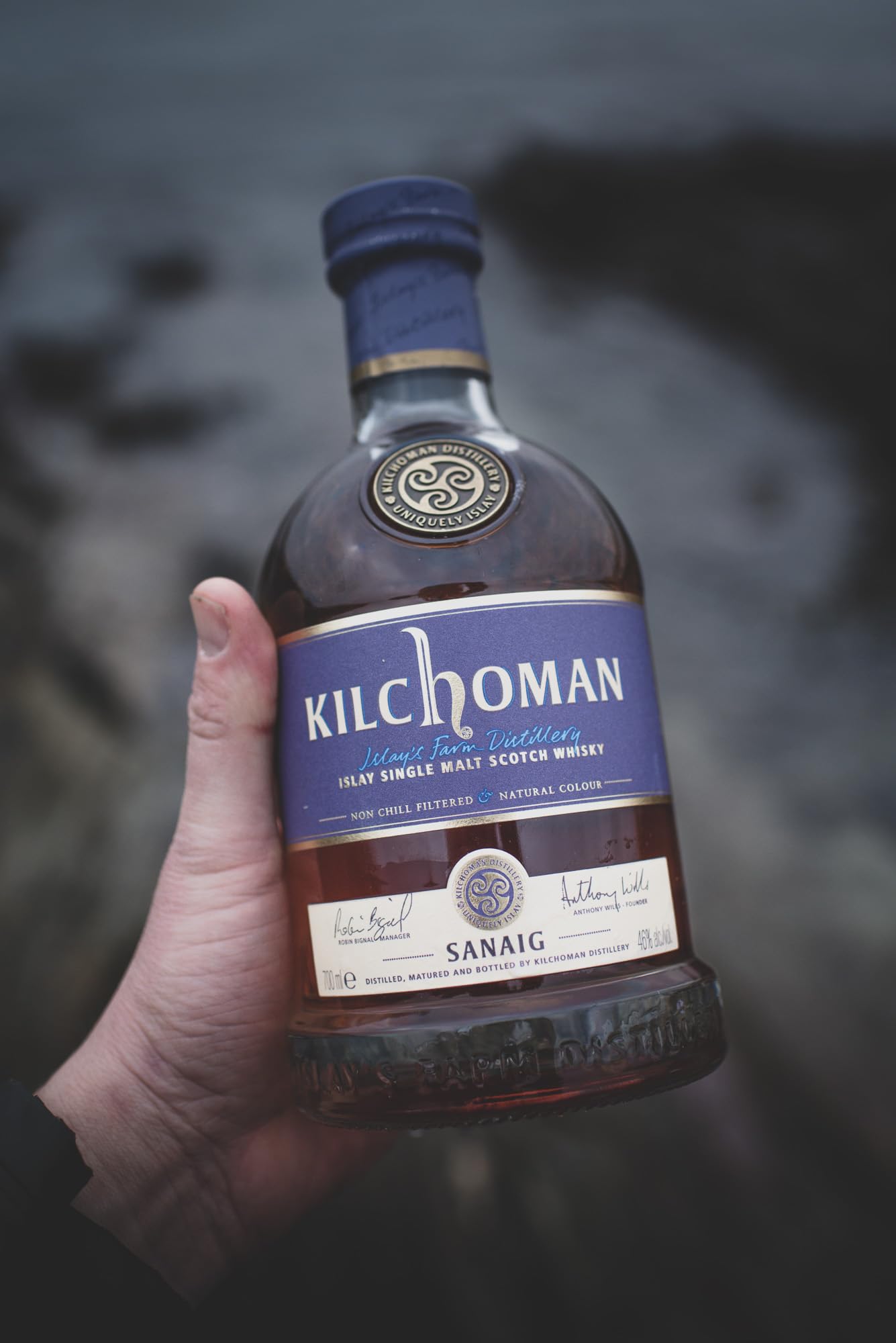 Kilchoman Sanaig Whiskey - Single Malt Scotch Whisky Maturato in Botti di Bourbon e Sherry Oloroso, 46%, Bottiglia in Vetro da 70cl