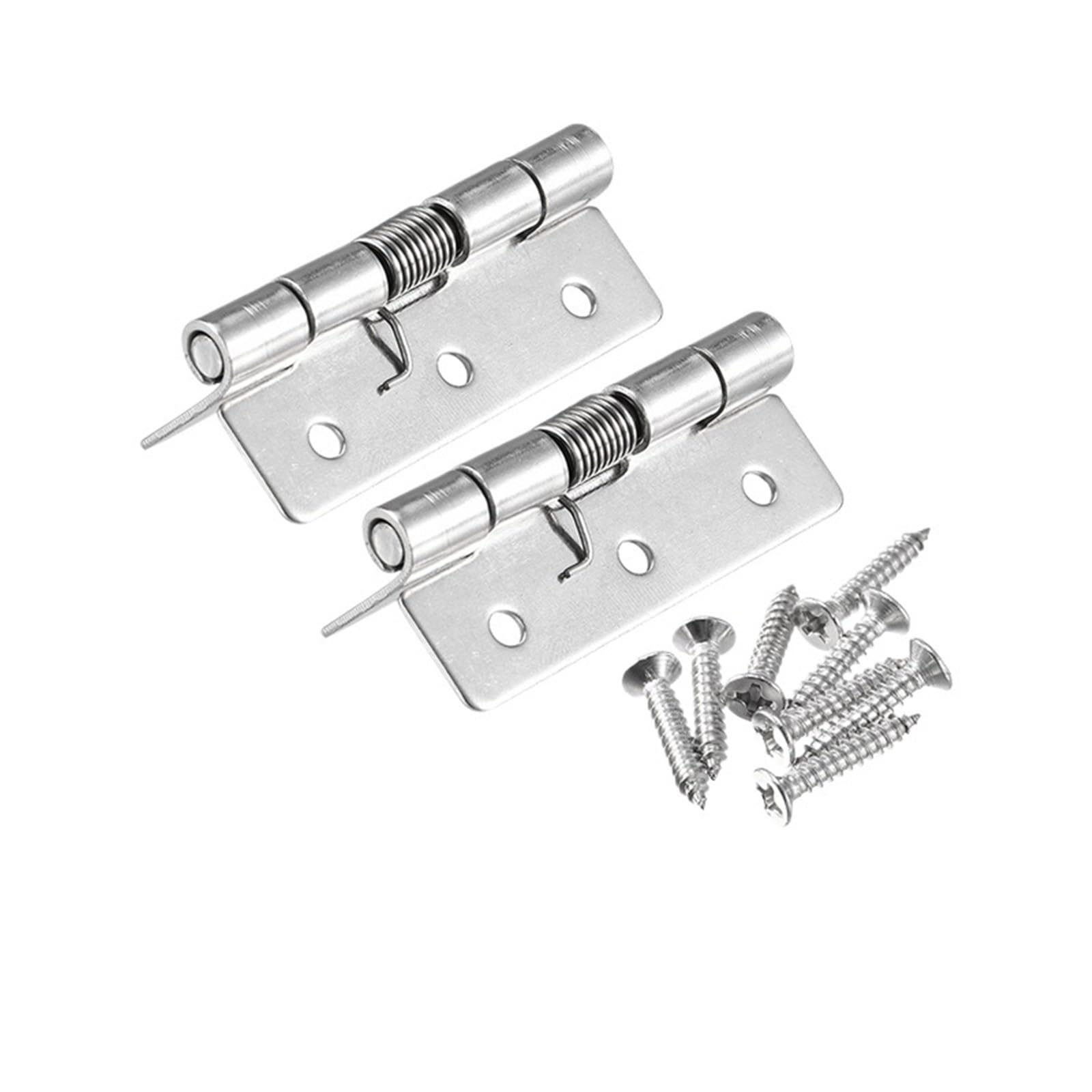 2pcs Spring Door Hinge Stainless Steel 1/1.5/2/2.5Inch Spring Hinges(1 inch)