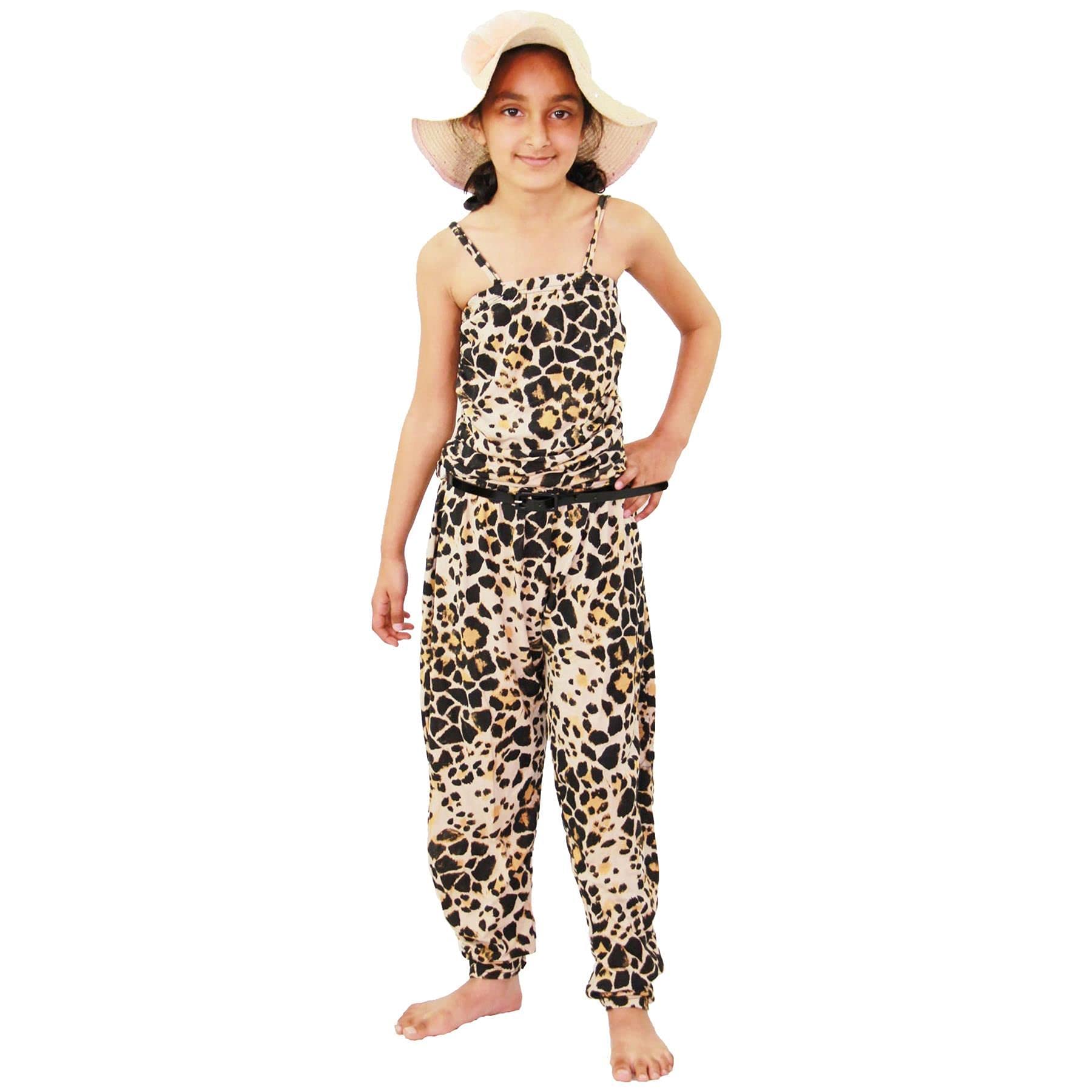 A2z 4 Kids Girls Leopard Jumpsuit Stylish Floral & Tribal Print Playsuit - Jumpsuit Print 13