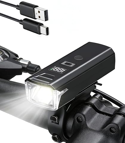 Vitoki Bike Lights for Night Riding, USB-C Rechargeable Bicycle Front Light with