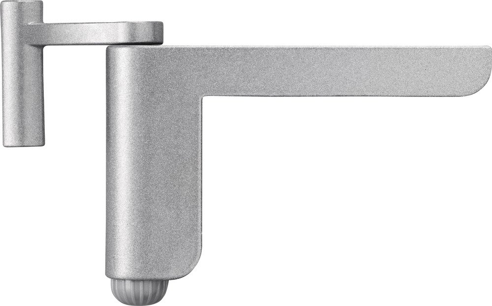 ABUS Ferme-Porte 2603 pour Portes Intérieures - sans Perçage, Argenté | Anse inox, enrobage plastique, double verrouillage automatique - niveau de sécurité ABUS 6, 298 g