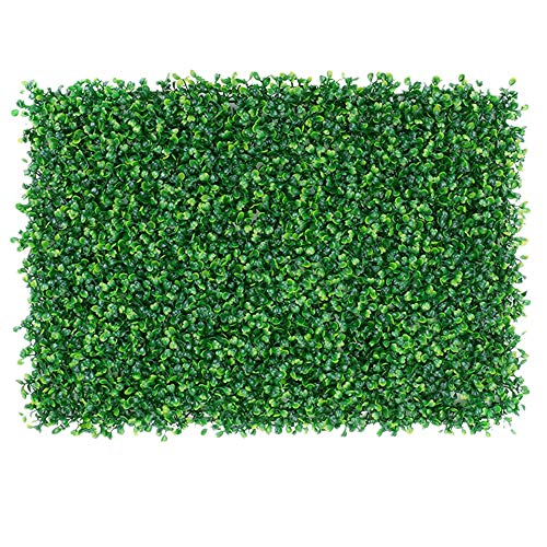 CuteLife Artificial Hedges Panels Artificial Boxwood Panels Topiary Hedge Plant Privacy Screen UV Protected Fence Patio Backyard Garden Use 12 Pieces (Color : Green, Size : 60x40cm)