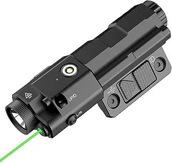 Flashlight Laser Sight Combo, TOUGHSOUL Max 1600 Lumen Rechargeable Green Laser Flashlight
