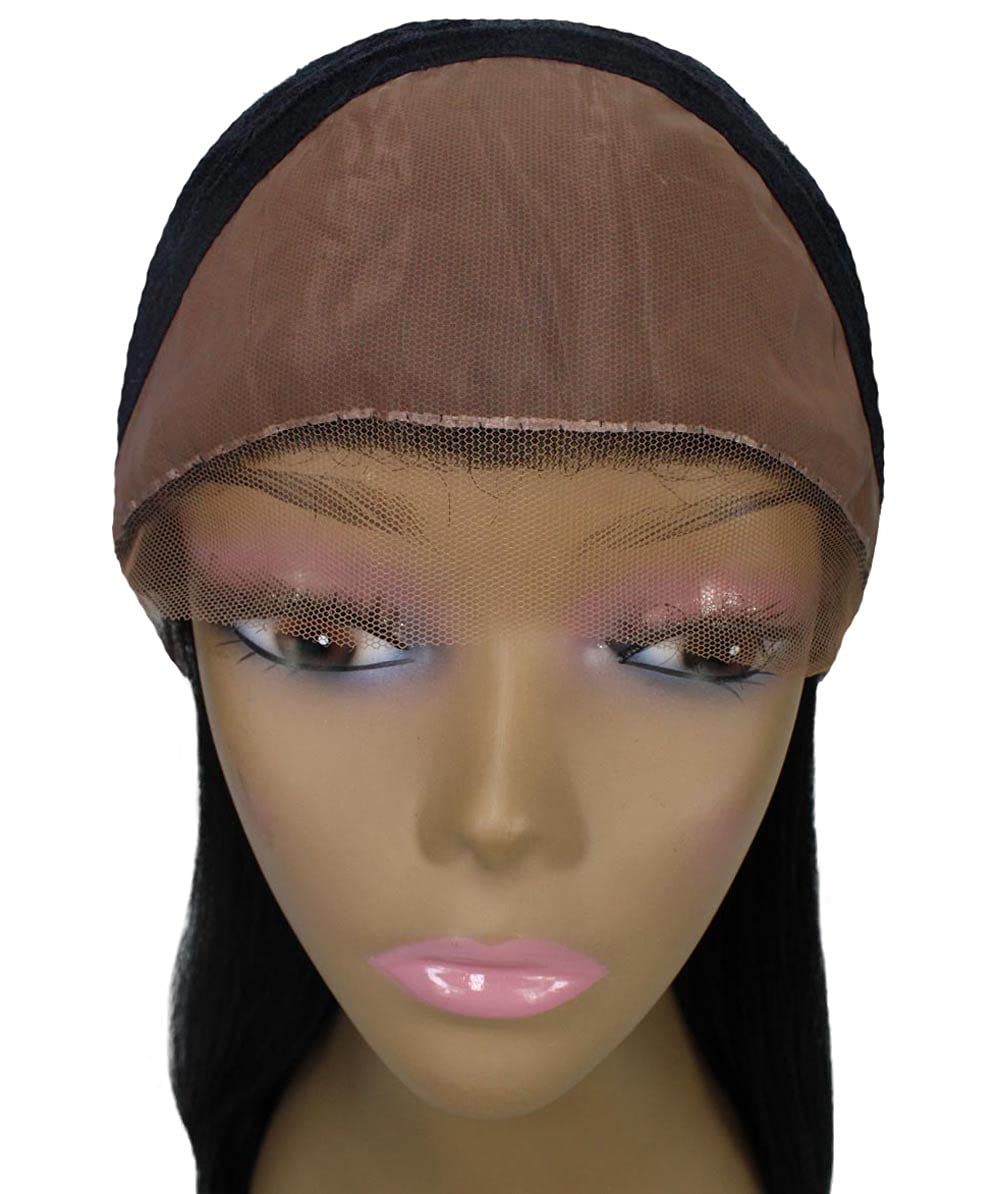 LUXLUXE Paloma Straight 18 Inch Long 360 Degree Lace Front Wig, Heat Resistant Fiber, 20+ Shades of Natural, Dip Dyed, & Blended Colors (#1B - Natural Black)