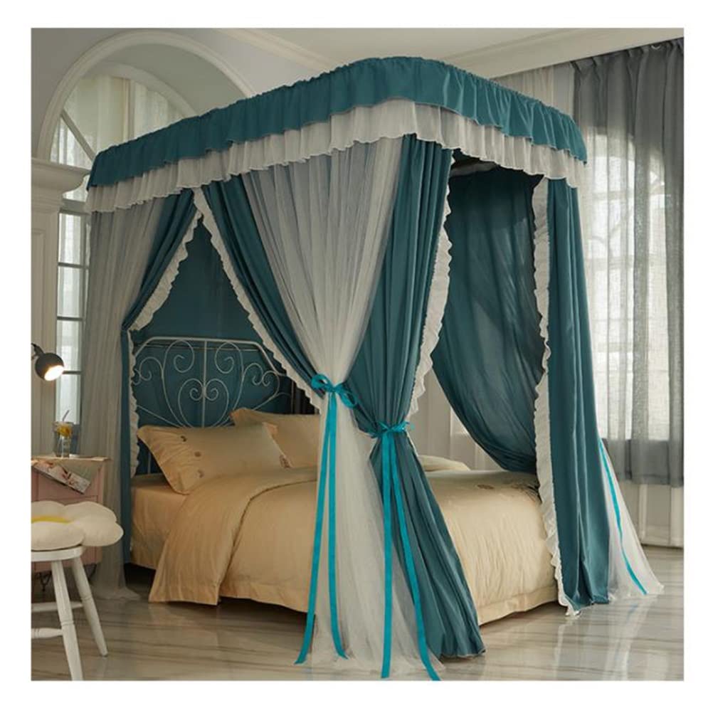 Rideau de lit occultant et moustiquaire pour dortoir et chambre de fille verte