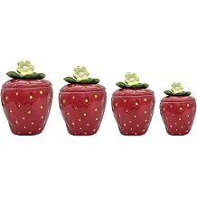 ACK Tuscany Strawberry Shaped, Set of 4 Canisters, 83501 by