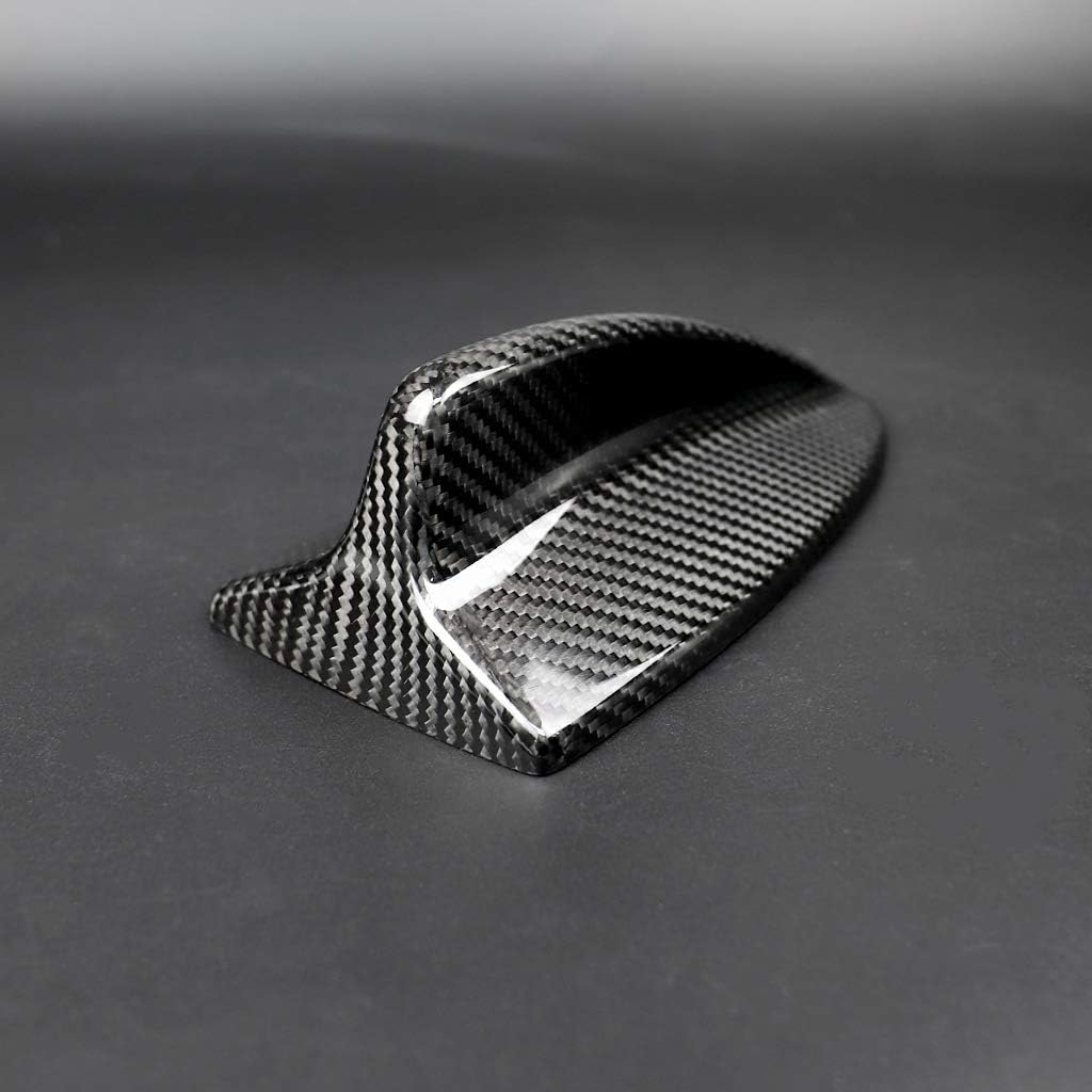 Hard Carbon Fiber Car Shark Fin Antenna Cover Compatible with BMW E46/E90/E92/E60/M3 M5 Exterior Accessories Black. (7.67 inch)