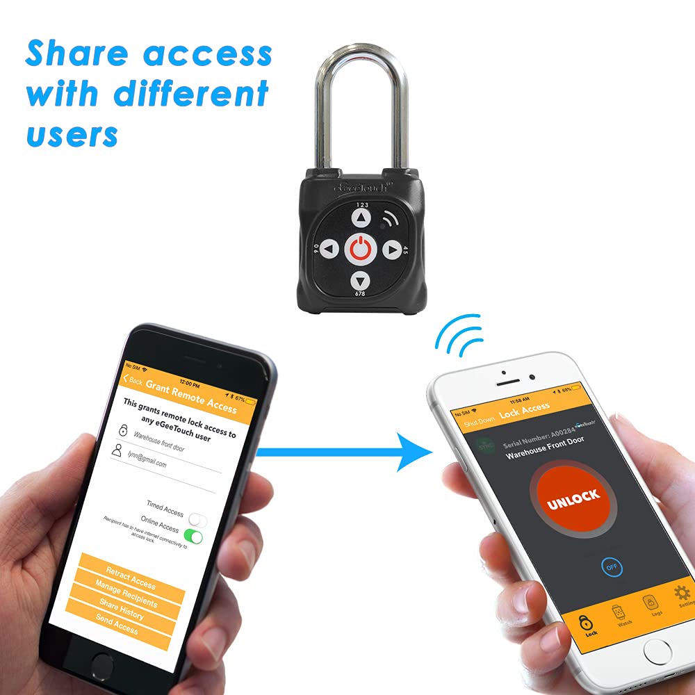 Cadenas Smart Lockout avec NFC et code directionnel (noir)