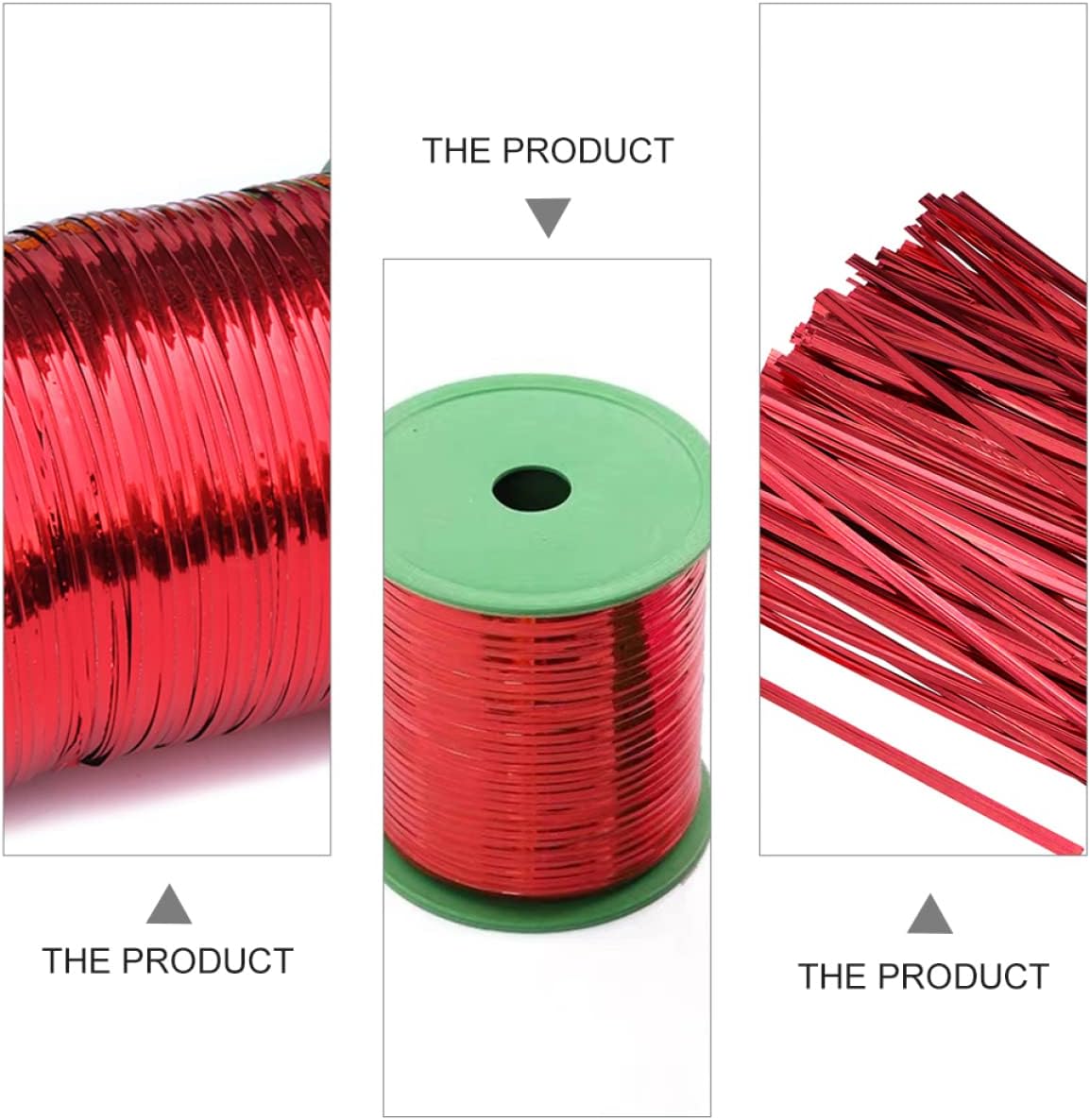 Tofficu 2rolls Christmas Tie Decor for Cakes and Candy Bags Festive Twist Ties for Holiday Crafts and Party Decorations Soft Easy to Knot