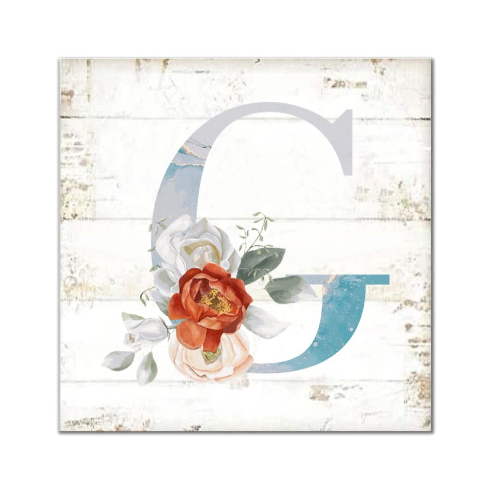 Lettres en bois monogramme G pivoine pour habiller un mur vide avec élégance
