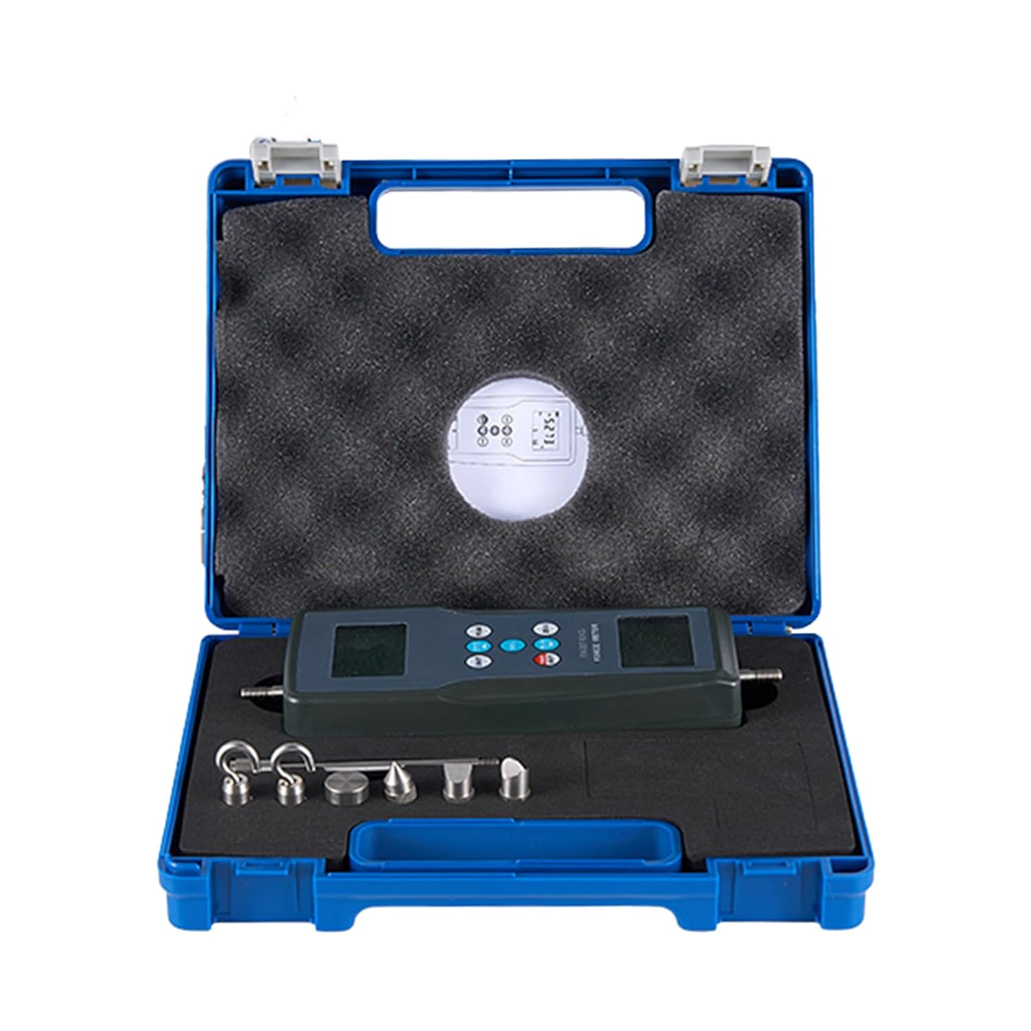FM-207-100K Digital Force Gauge Push Pull Gauge Tester Meter 3 Measurement Units N, kg, lb with Data Memory Function | Force Range ±100 kgf, ±980 N, ±220 Lbf