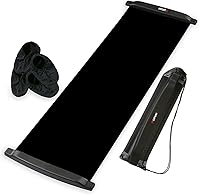 ZUFUMI Slide Board 71"x20" - Smooth PVC Balance Workout Sliders with End Stops, Booties & Bag for Home Training