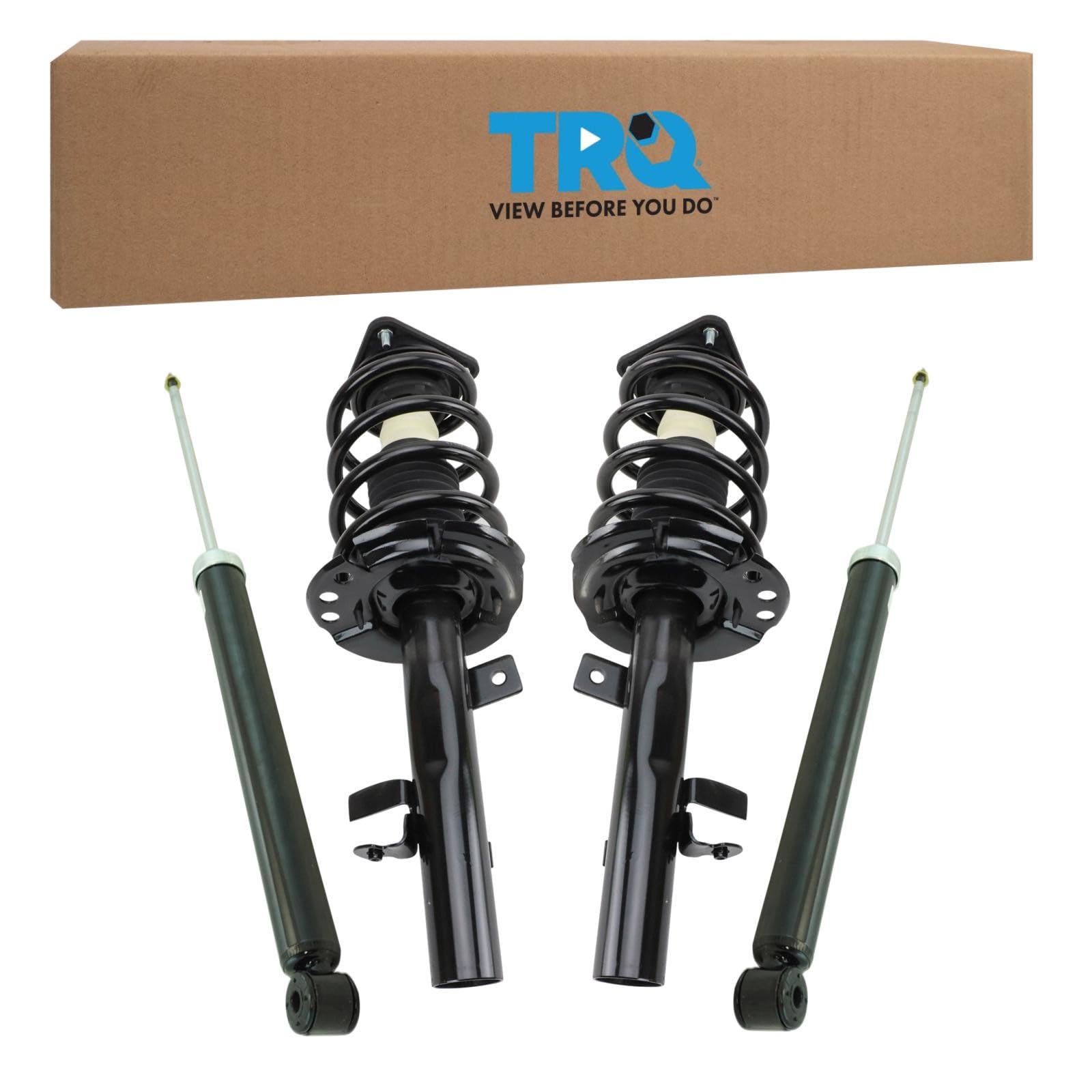 TRQ Front and Rear Complete Strut Assembly &amp; Shock Absorber Kit Complete Strut &amp; Coil Spring Assembly Compatible with 2015-2019 Lincoln MKC