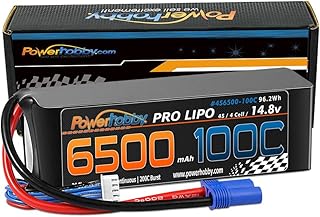 Powerhobby 4S 14.8V 6500mAh 100C Lipo Battery w EC5 Plug Soft Case 4-Cell