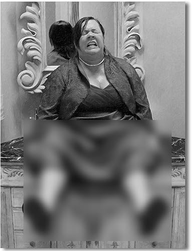 Vista 18 de Arte de pared divertido de baño enmarcado en negro - Póster de película de hijo y padre para decoración de pared de baño - Impresiones en lienzo