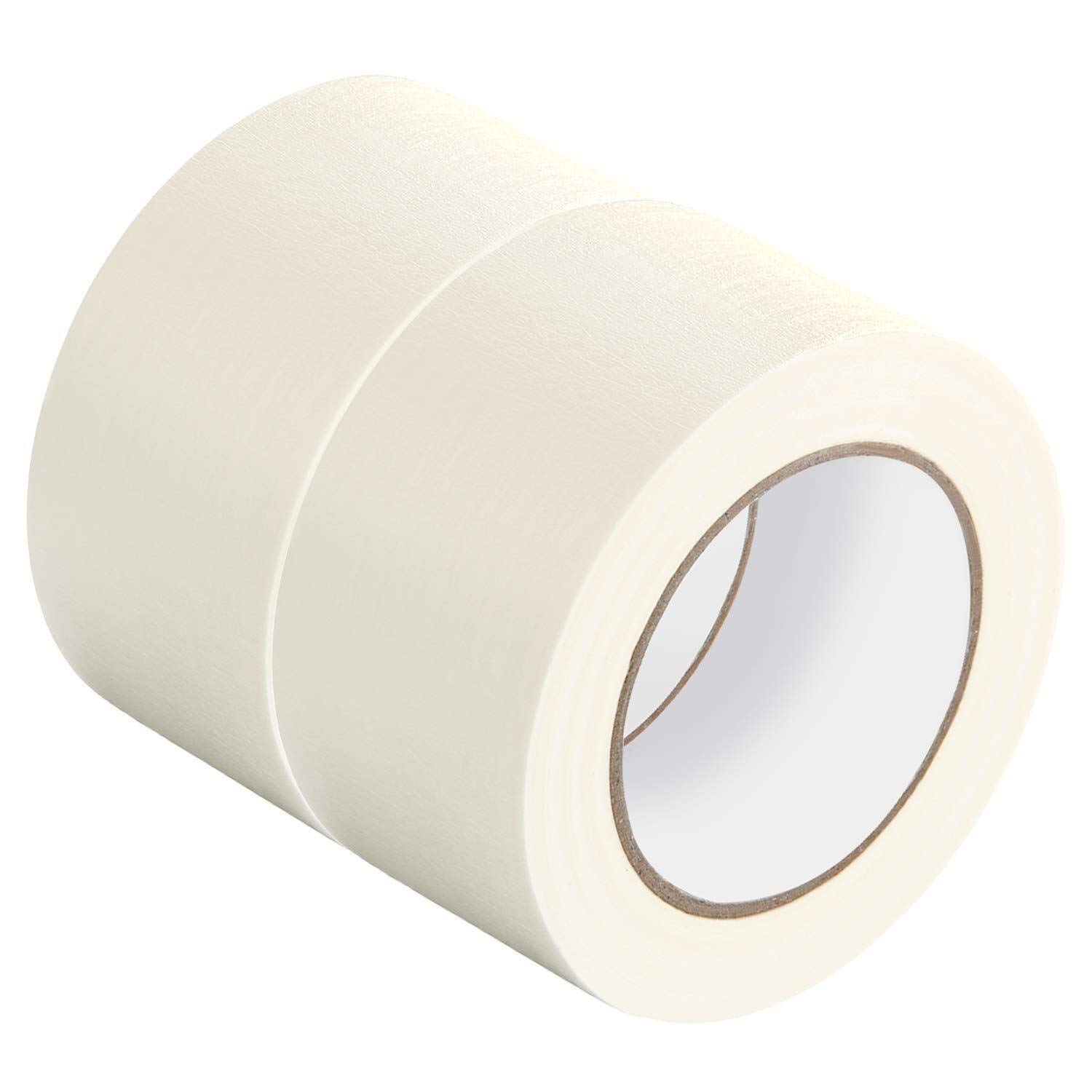 Cinta adhesiva para manualidades, accesorios de bricolaje, fácil extracción, color blanco, para pintar, 50 mm x 50 m, 24 mm x 50 m, cintas adhesivas de papel para etiquetado, decoración y