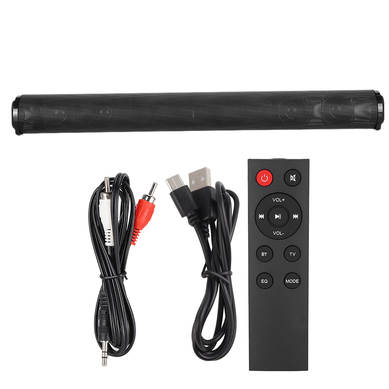 Agatige Altavoz inalámbrico portátil, Barra de Sonido de TV Barra de Sonido estéreo 3D de Cine en casa con Control Remoto para Sistema de Sonido Envolvente