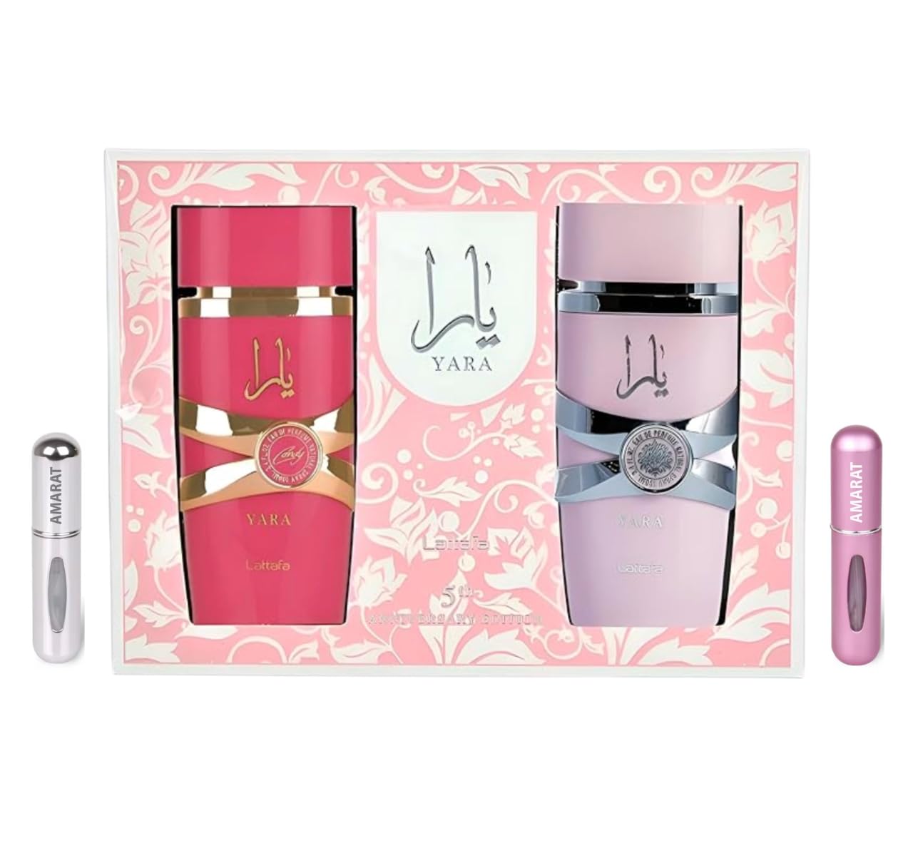 Lattafa Yara & Yara Candy Anniversary Edition 2 x 100ML Eau de Parfum, Perfume Árabe para Mujer, Incluye 2 Atomizadores, Fragancias Árabes Dulces y Florales de Larga Duración (Yara & Yara Candy)