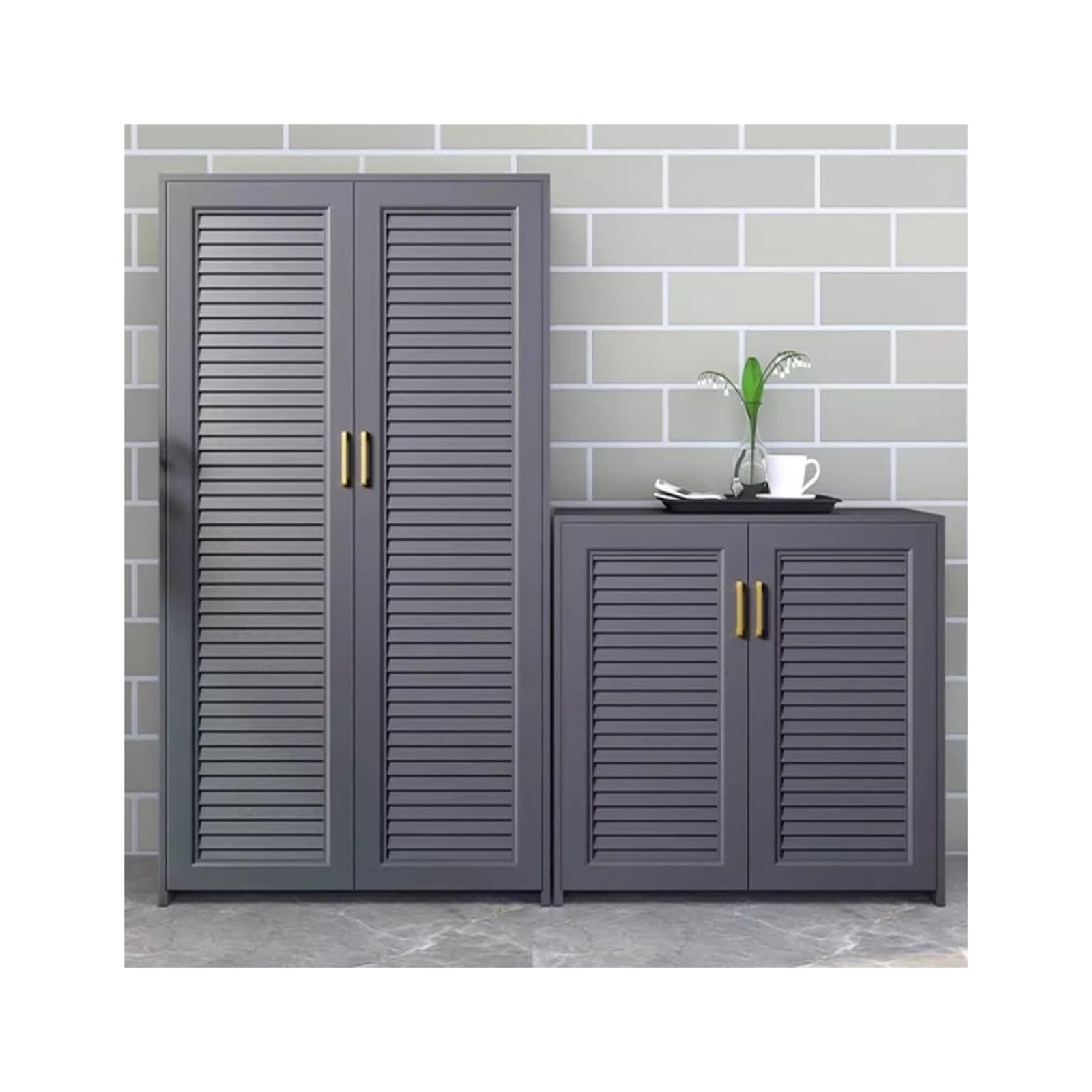 SaryEdge Outdoor Storage Shed Outdoor Storage Cabinet Garden Courtyard Balcony Shoe Cabinet Storage Cabinet Miscellaneous Cabinet Outside Tools Cabinet,