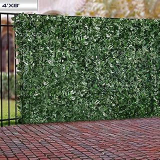 Windscreen4less Artificial Faux Ivy Leaf Decorative Fence Screen 4' x 8' Ivy Leaf