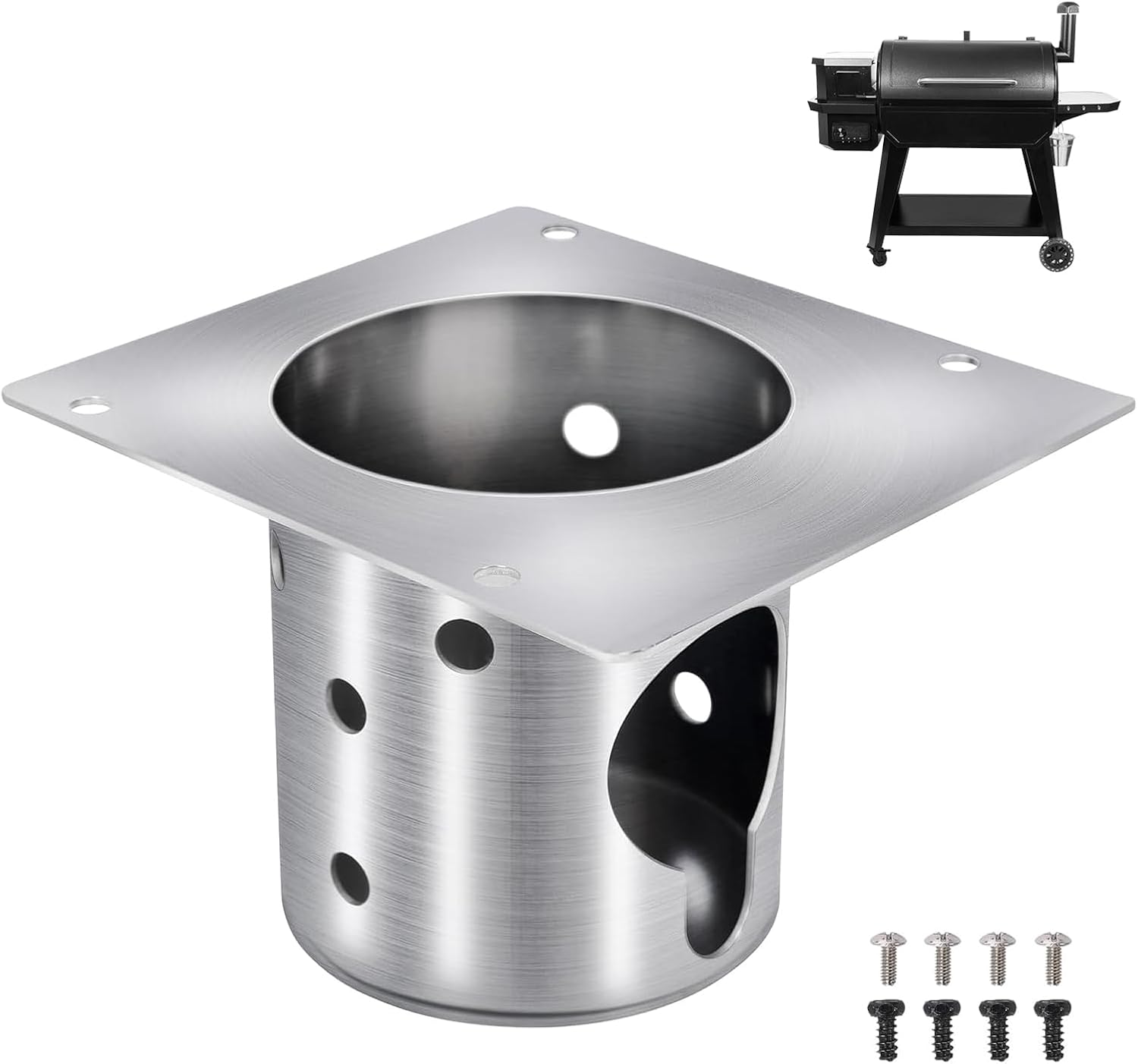 QuliMetal 304 Stainless Steel Fire Burn Pot for Pit Boss Pro Series 1150/1600 Pellet Grills, Pit Boss PB1150PS2, PB1150PS3, PB1600PS1 Grills, Upgraded Durable FirePot Accessories with Screws