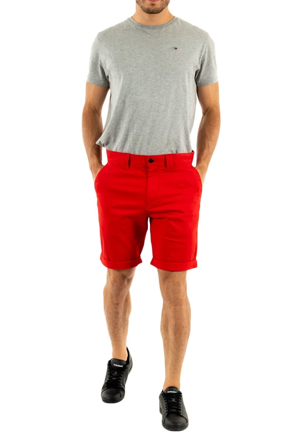 Tommy Hilfiger Tommy Jeans Pantalones Cortos Bermudas Scanton Chino xnl Deep Crimson, rojo, 34 W