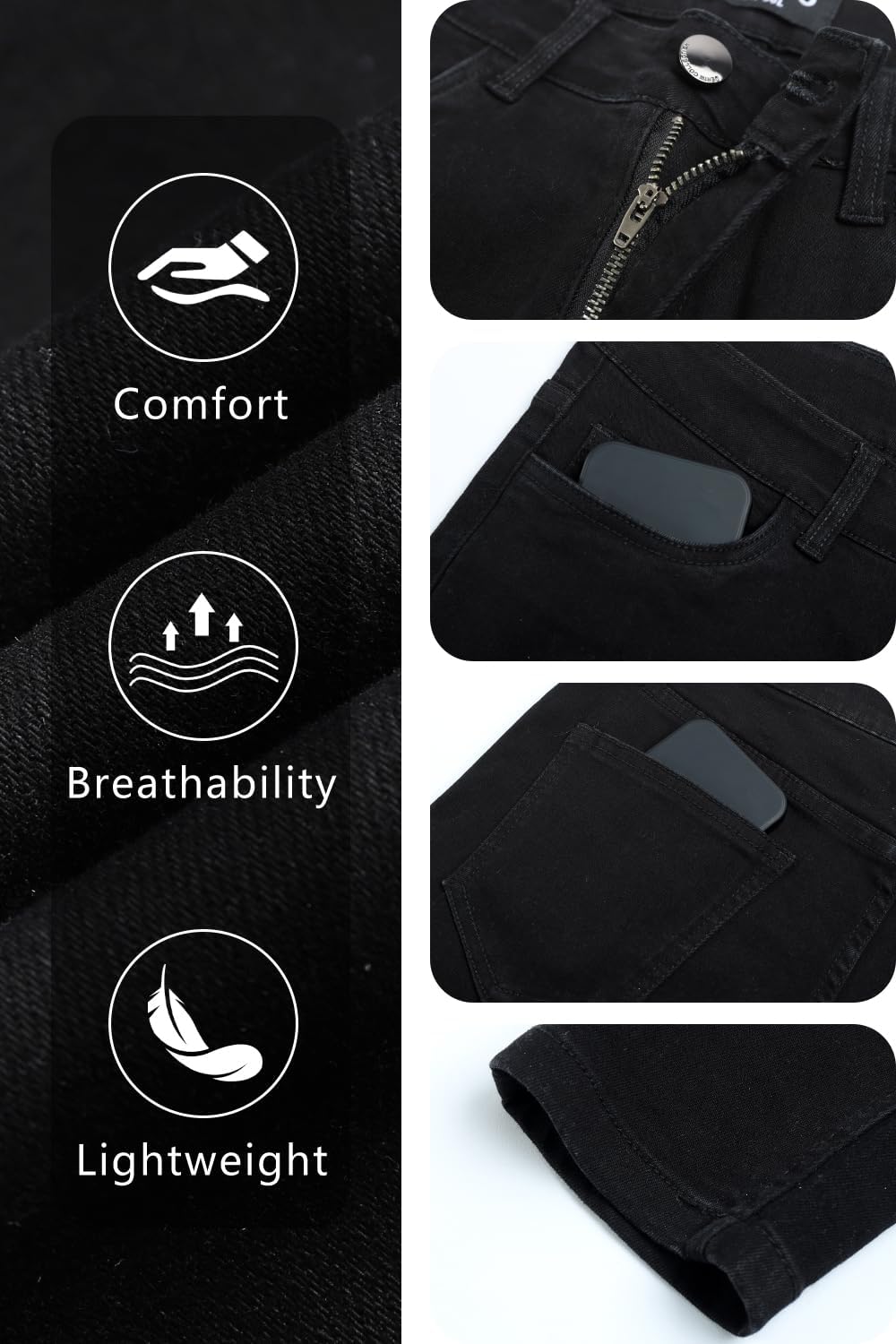 GINGTTO Mens Skinny Jeans Stretch Ripped Jeans Pants Men - Image 5