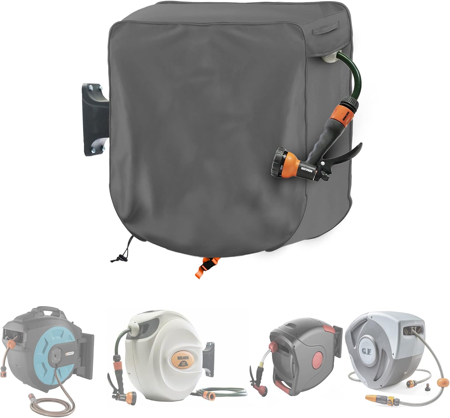 Aaaspark Garden Wallmounted Hose Reel Cover,Protect Your Retractable