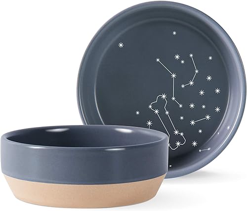 Miniatura 3 de Fringe Studio "Celestial Small Stoneware Pet Bowl (478002) Navy