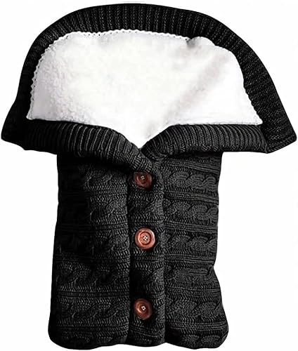 Manta envolvente para bebé recién nacido, manta de forro polar, manta para siesta más terciopelo, manta de punto grueso suave y cálido, saco de