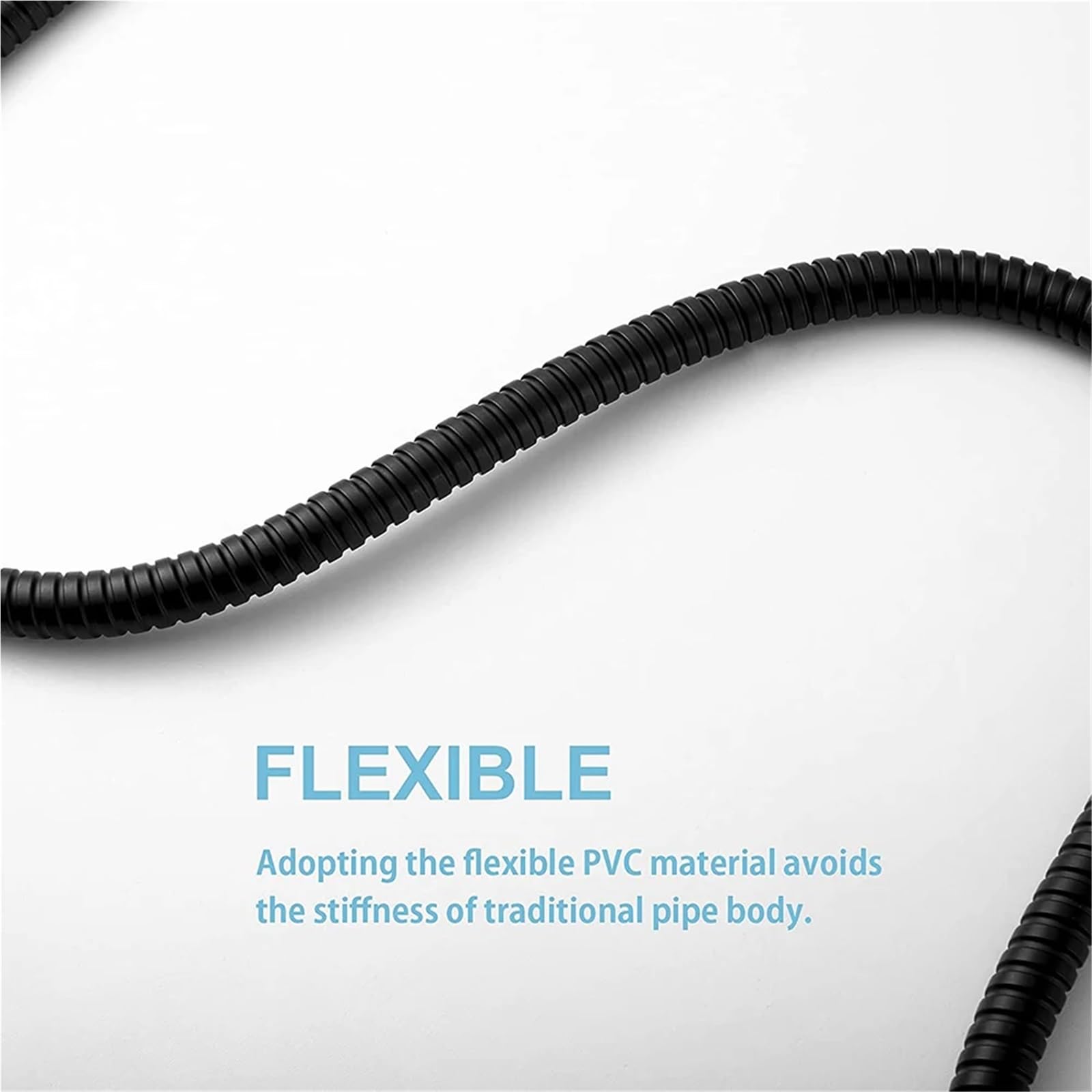 Manguera de ducha flexible de acero inoxidable de 200 cm, tubo de extensión gris para baño, ajuste universal, diseño antitorsión, accesorios de ducha de alta resistencia a la presión