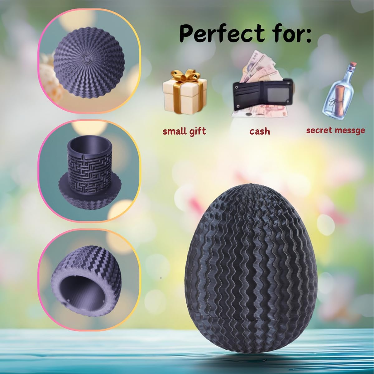 2026 Creative Gift Box: Easter Egg Mystery Puzzle with Hidden Compartment, Reusable Brain Teaser Game for Adults & Kids, Money Gift Ideas for Birthday Christmas Party Celebration