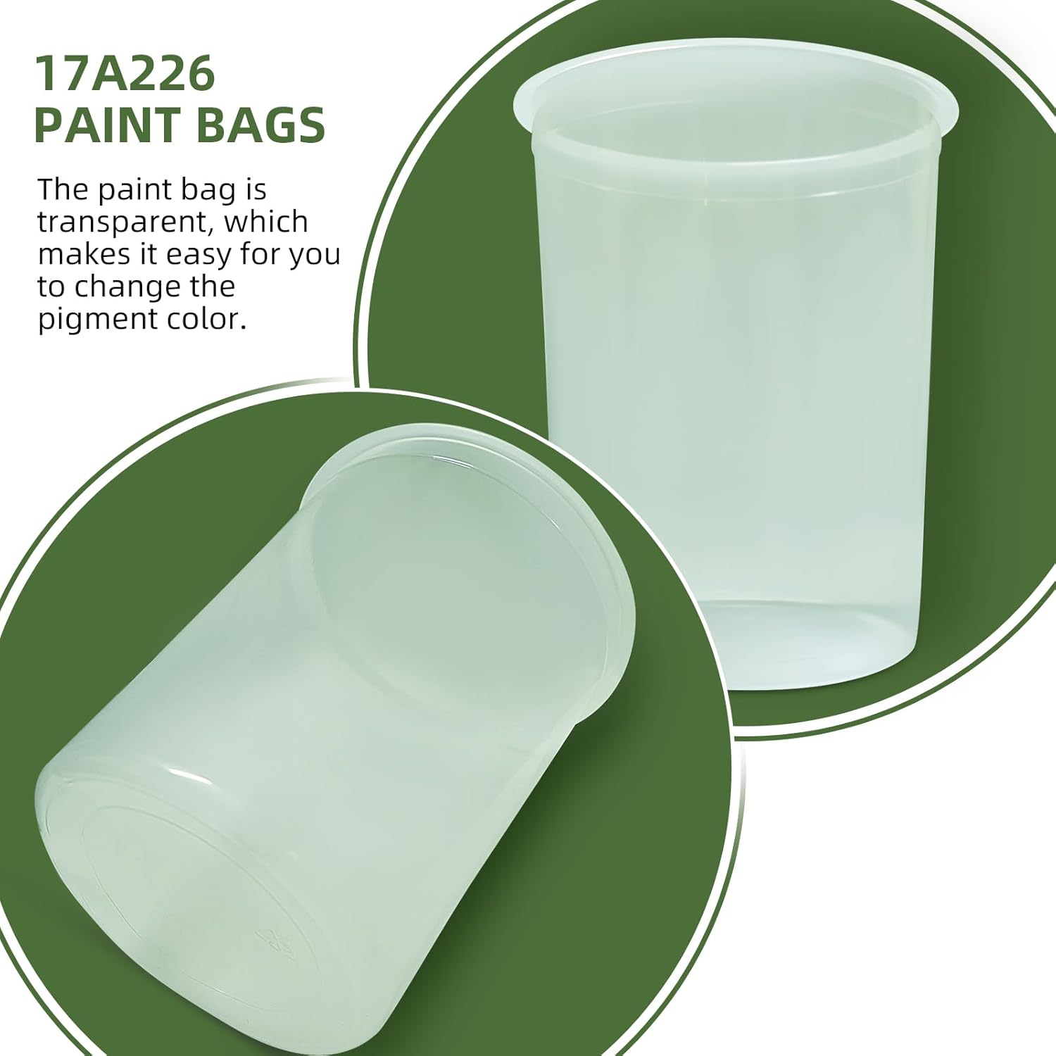17A226 Paint Bags Compatible with Graco,17A226 for FlexLiner 32 oz (Clear 20PC)