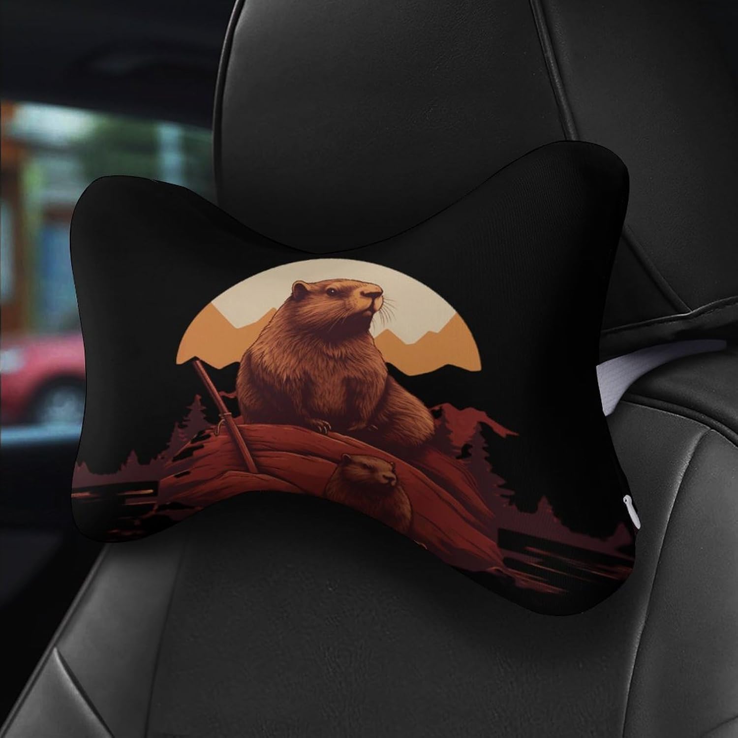 Guinea Piggy 2 Pack Car Neck Pillow Car Headrest Soft Car Pillow for Most Cars