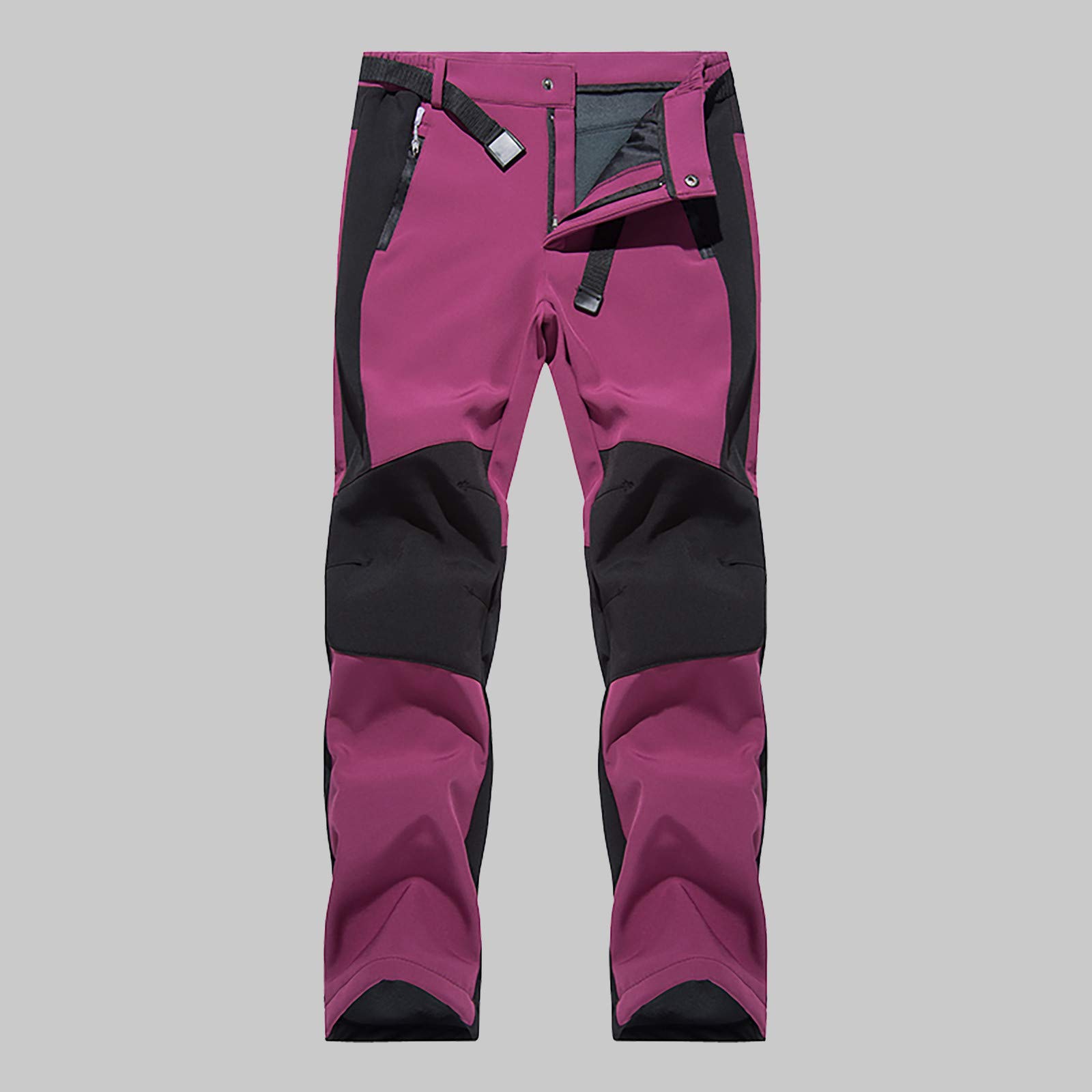 Generisch Pantalones de esquí cálidos para mujer, pantalones de nieve para mujer, tallas grandes, pantalones de trekking, impermeables, pantalones de esquí cálidos, pantalones de esquí con cremallera