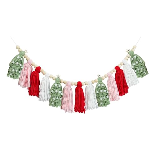 Boho Tassel Christmas Garland - Christmas Party Decorations Banner for