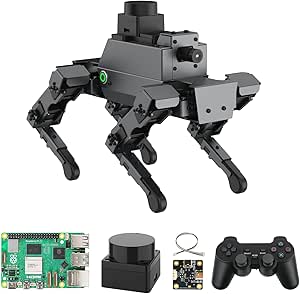 Yahboom Raspberry Pi5 4GB AI Quadruped Bionic Robot Dog Electronic Toy ...